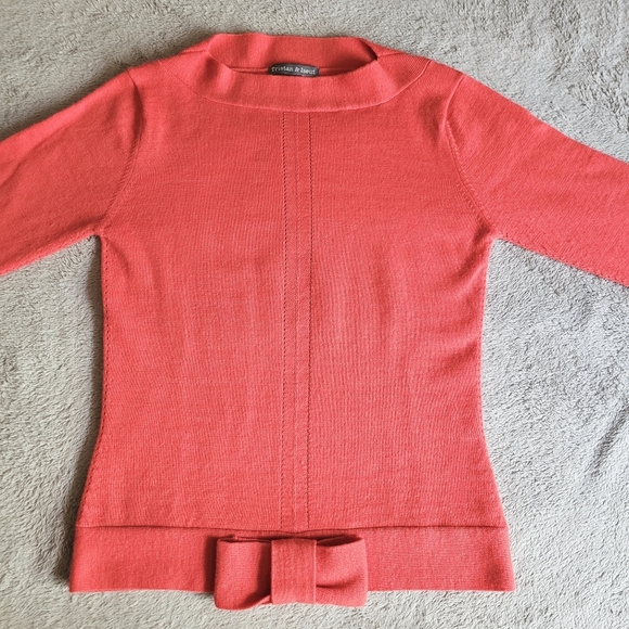 Tristan & Iseut merino wool bow sweater size small - Picture 4 of 10